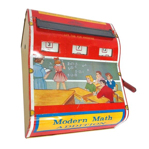 Vintage Wolverine Modern Math Addition Tin Toy Mechanical Adding Machine - Picture 1 of 7